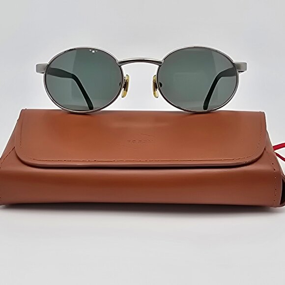 Fossil Eyewear CS1008PLD Hawk Silver Black Frame Grey Glass Lens Sunglasses 50mm - Picture 1 of 15